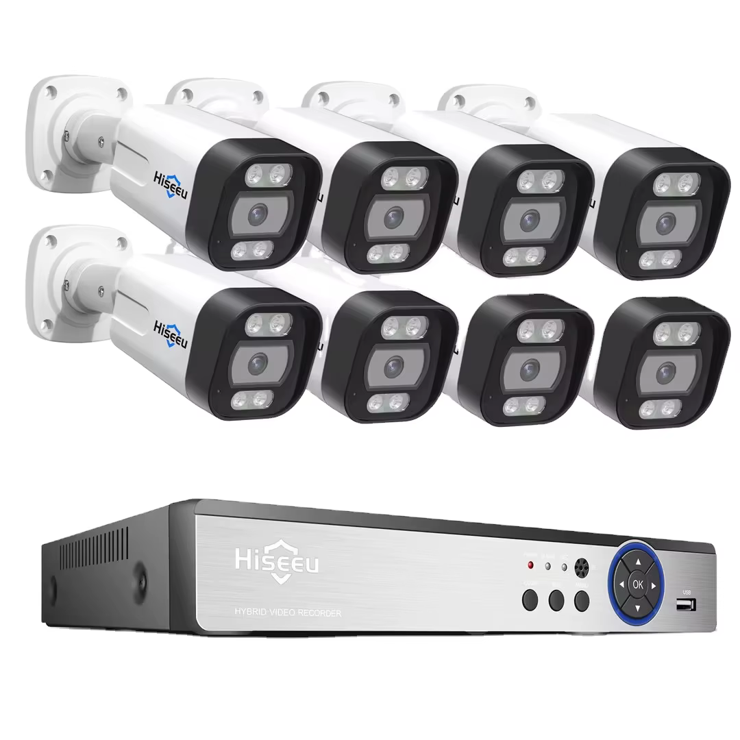 Hiseeu 4K 8channel 8mp Outdoor Color