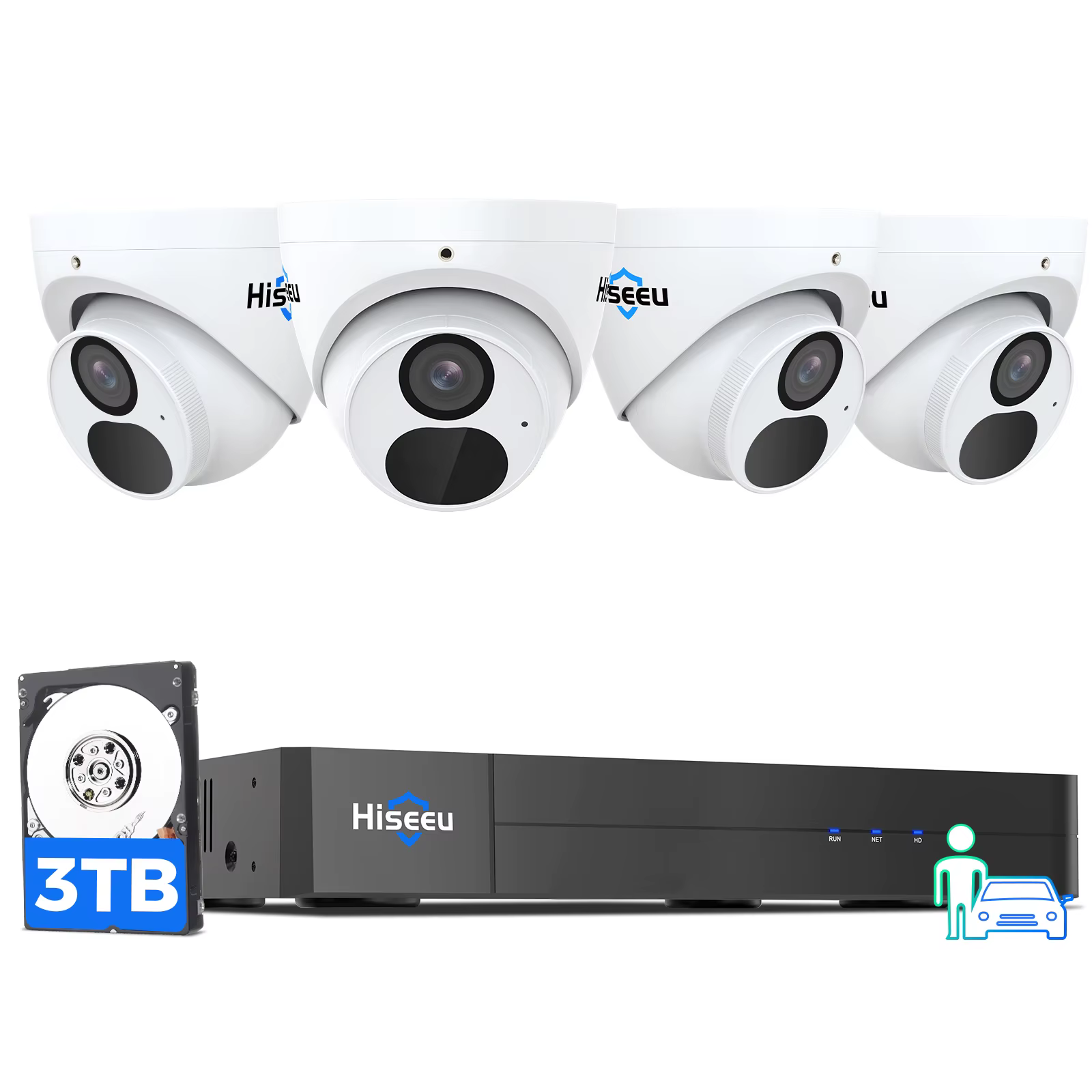 4K IP POE Turret Dome Camera