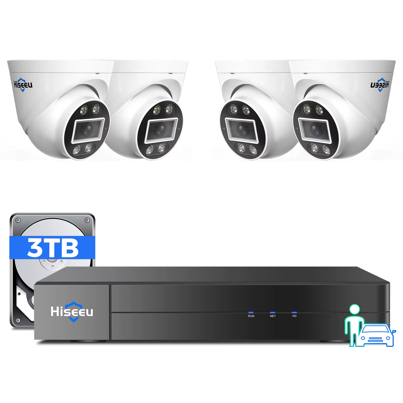 Hiseeu 5MP Motion Detection Color Night