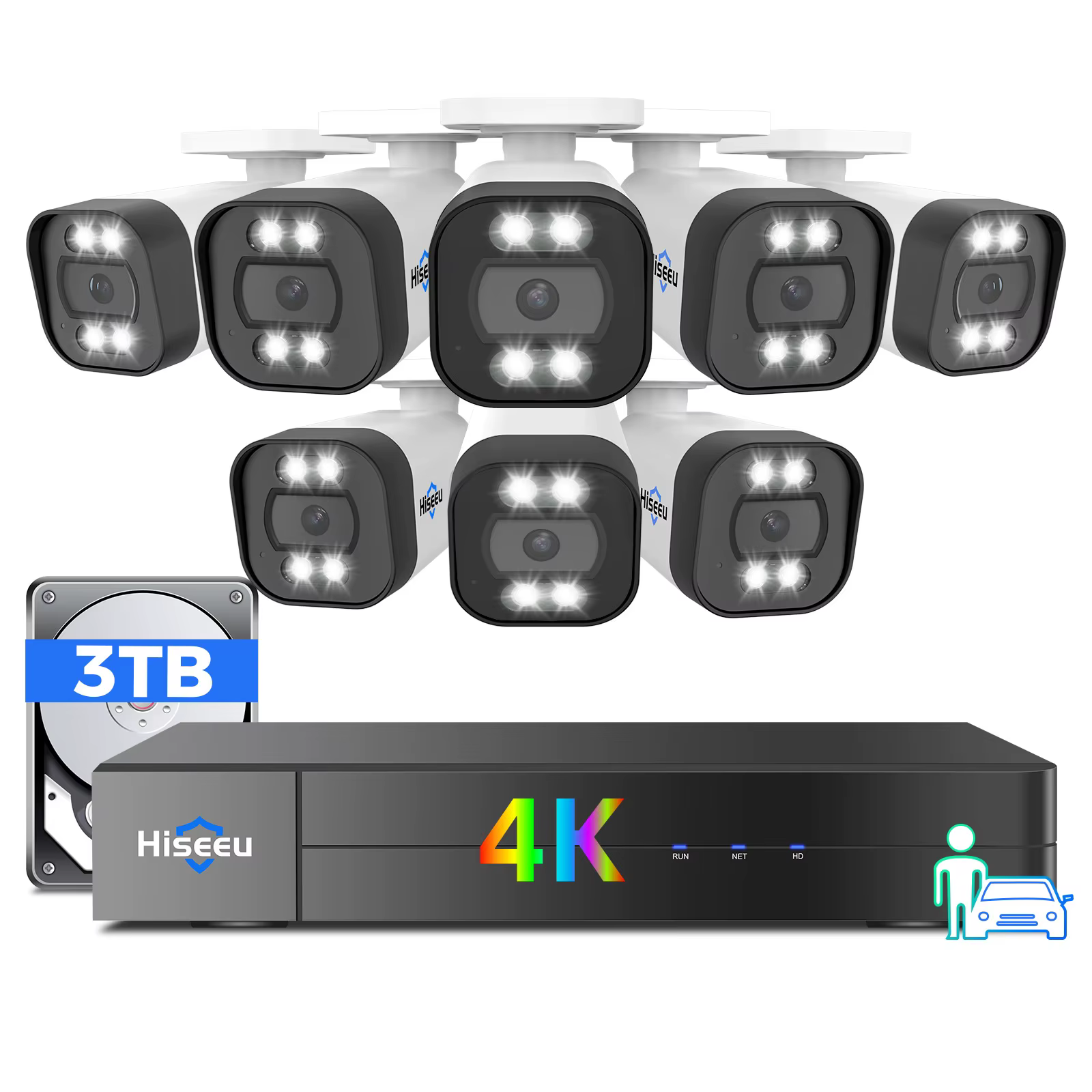 Hiseeu 16CH H 265 4K Spotlight