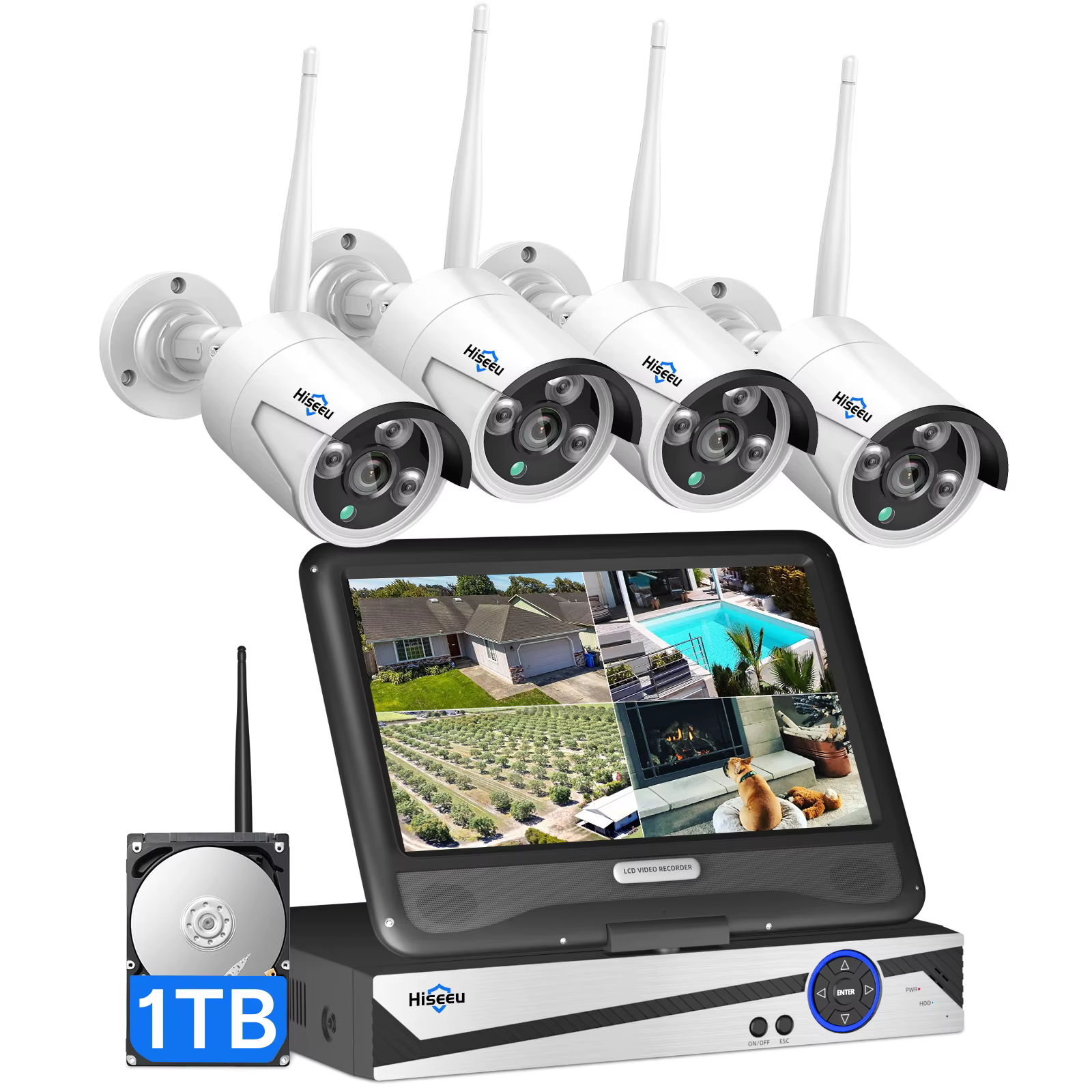 Hiseeu 10 Inch Screen Monitor 4MP