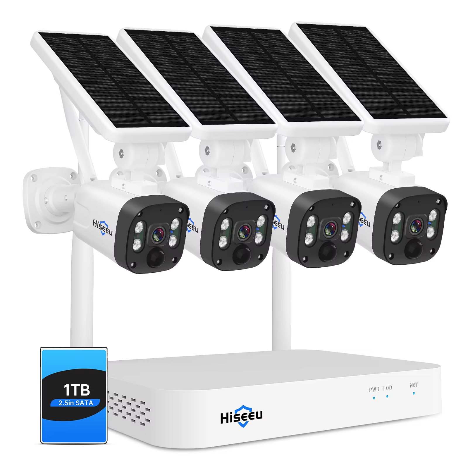 Hiseeu 4MP Solar Panels Outdoor Solar