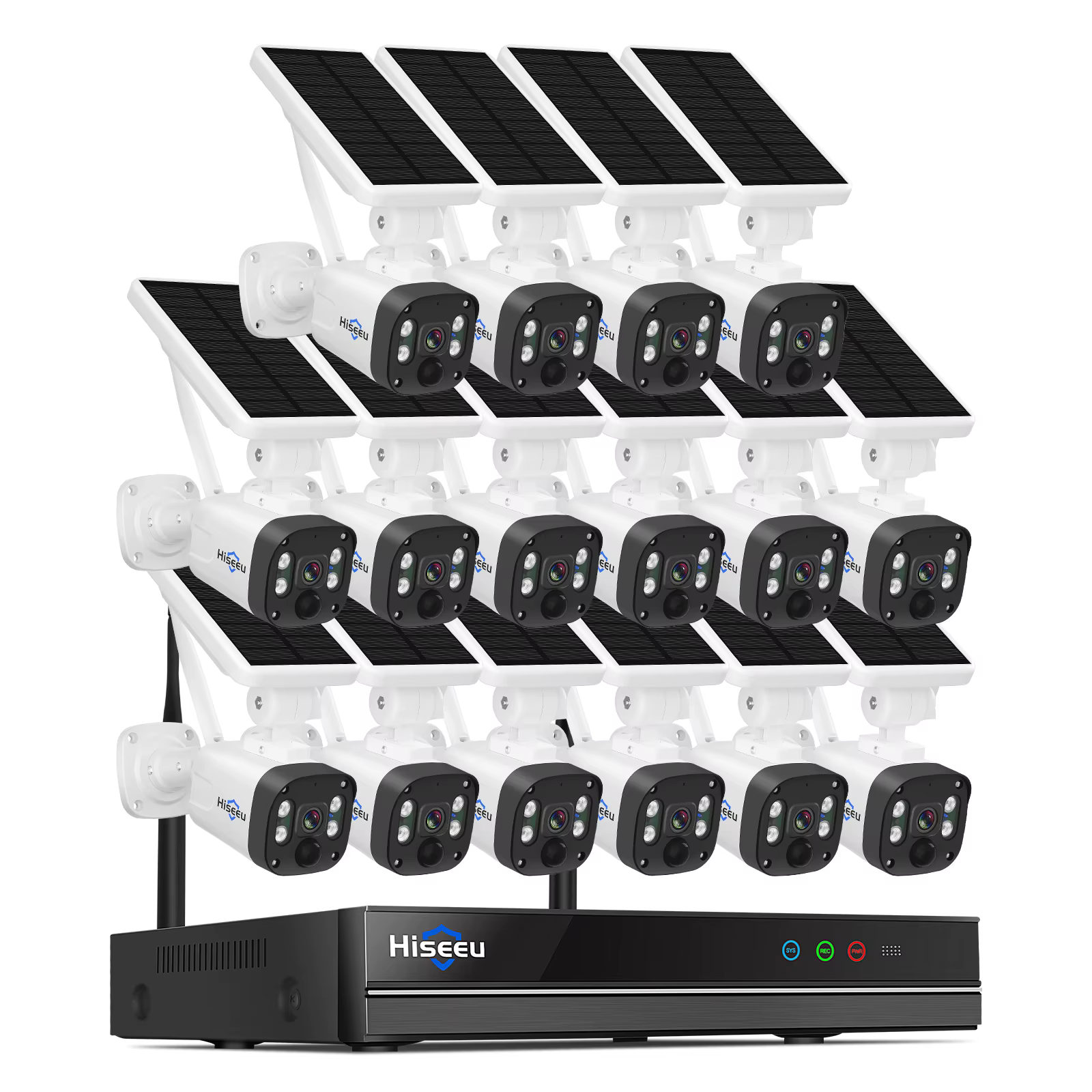 16CH 4MP Solar Security Camera System