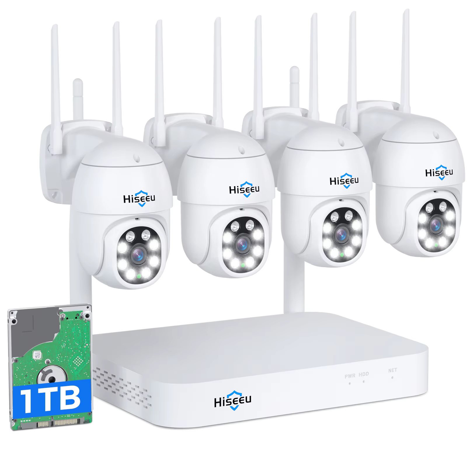 Hiseeu 3MP Outdoor Ai Face Detection