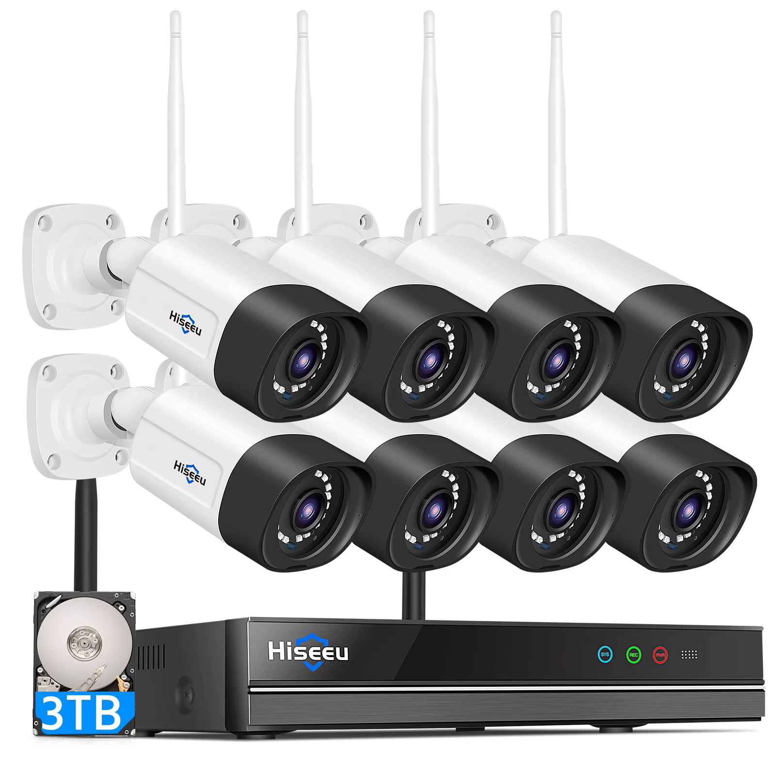 Hiseeu 5MP Wireless CCTV Camera System