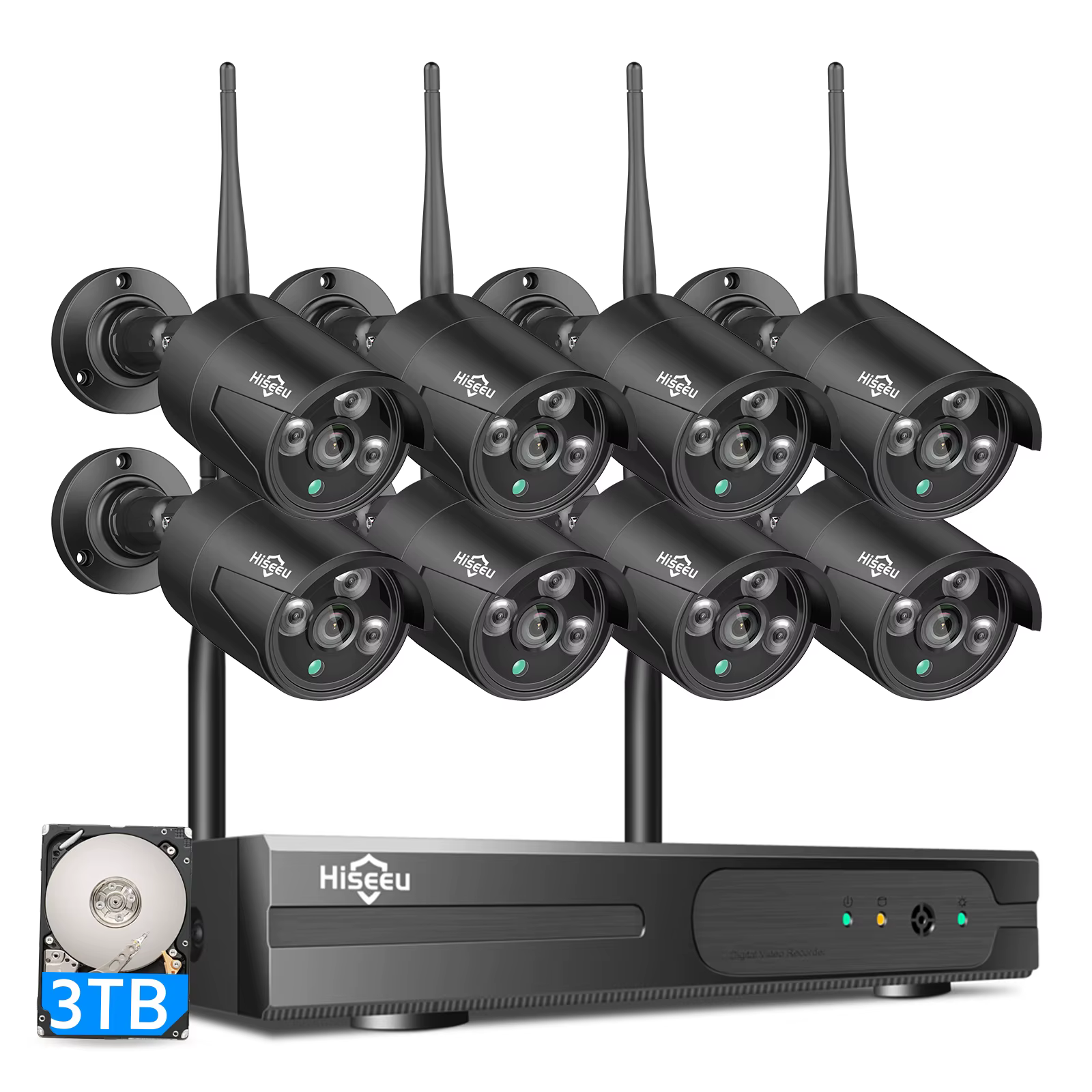 Hiseeu Wireless Security Camera System With