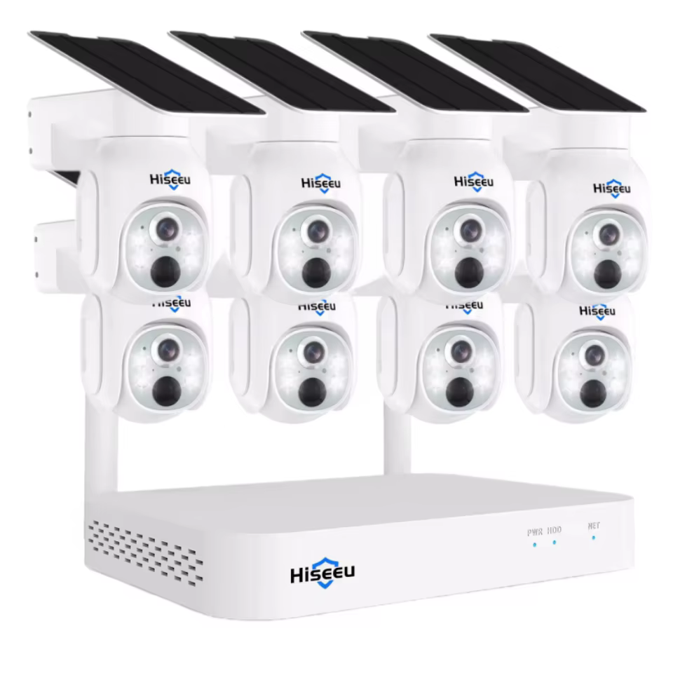 Hiseeu Outdoor 4MP H 265 8pcs