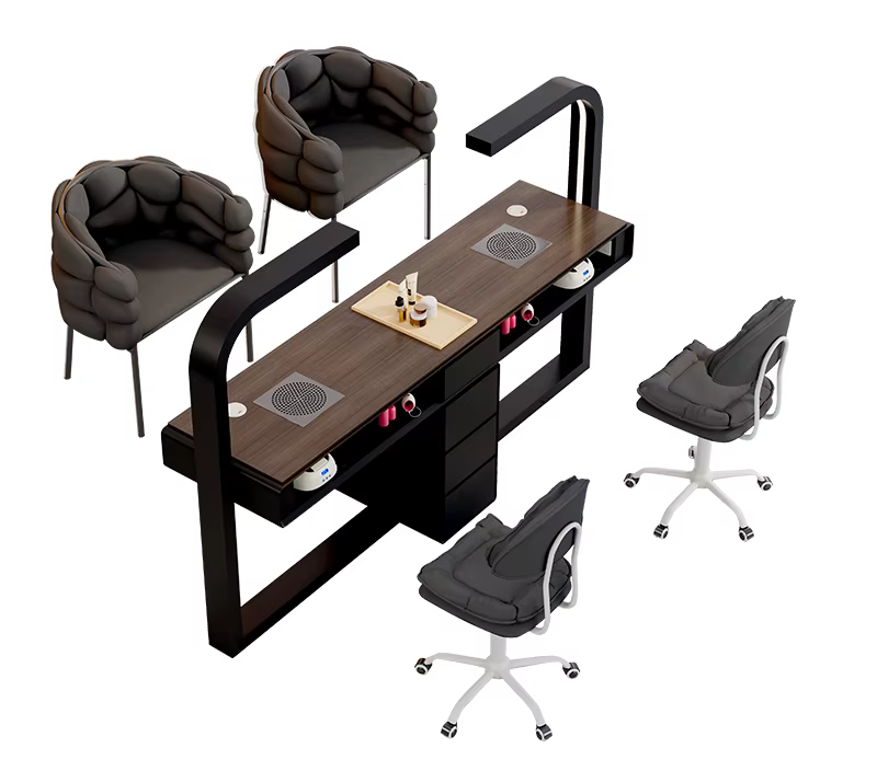 Stainless Steel Nail Art Table Chair Set