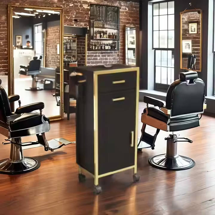 High Quality Modern Stainless Steel 4-Wheel Salon Trolley