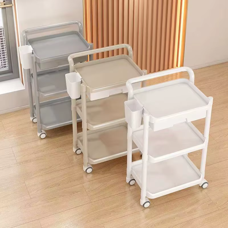 High Quality White Salon Trolley Simple