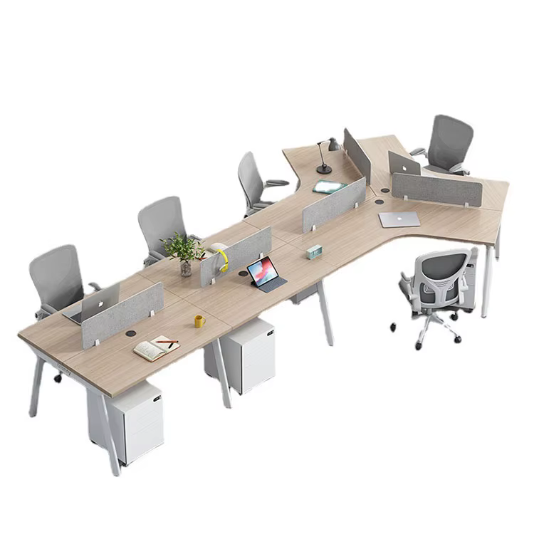 Modern 120 Degree Open Workspace 7