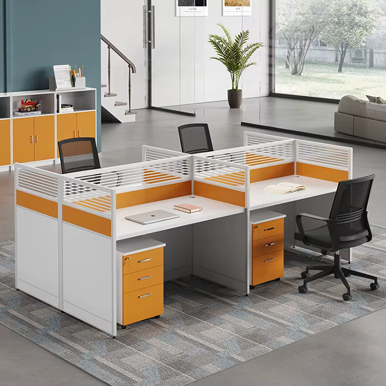 Standard 4 Person Workstation Wooden Desk