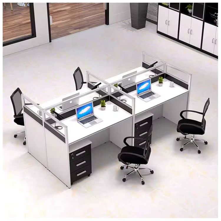 Modern Office 4 Person Workstation Computer