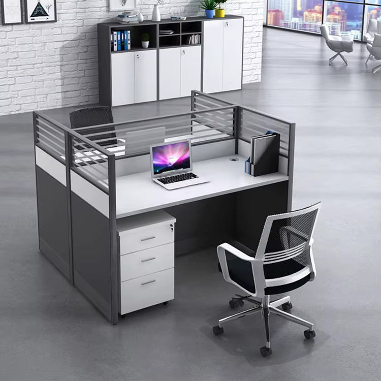 Modern 2 Person Cubicle Computer Office