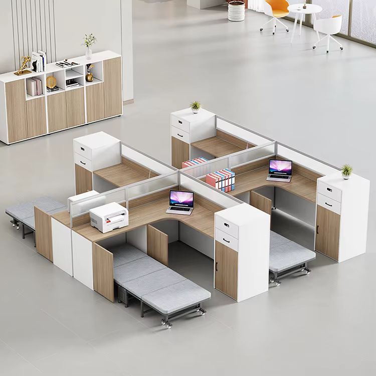 Custom Office Staff Desk Booth L