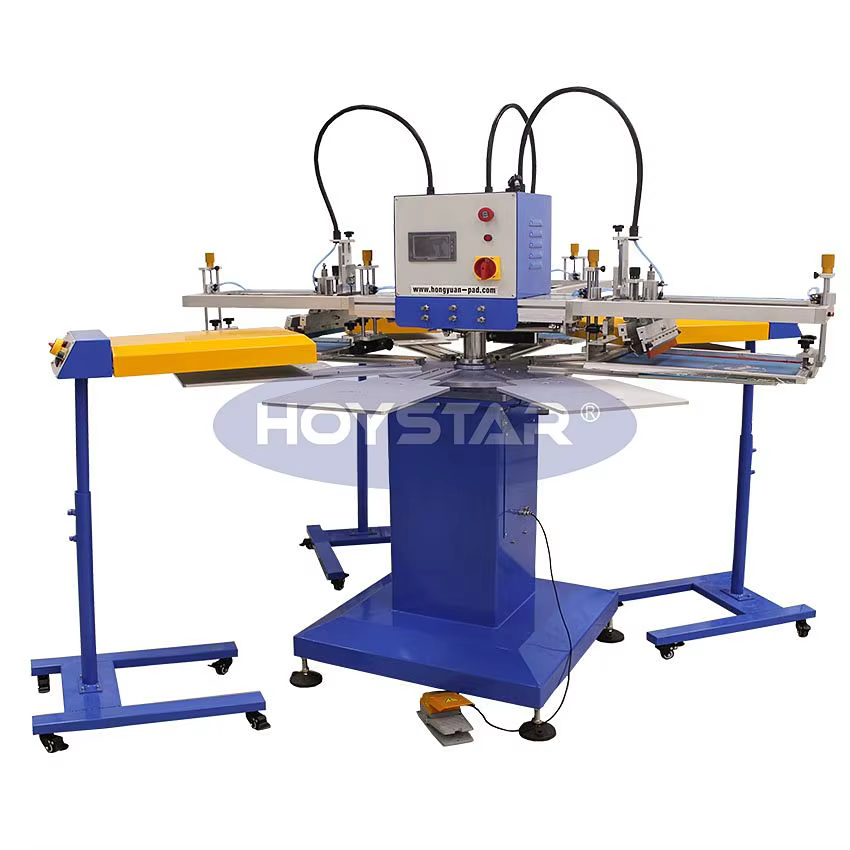 Automatic 3 Color Tshirt Rotary Screen