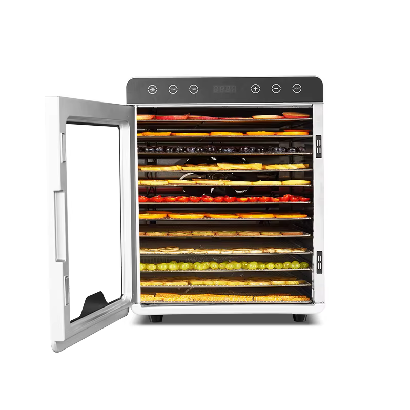 OEM Factory Supply Fashion Design 12 Trays Stainless Steel Electric Digital Control Food Dehydrator Home