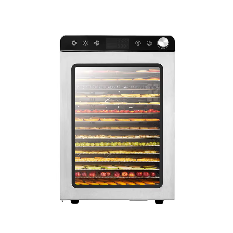 2026 New Home Use 16 Trays Stainless Steel Fruit Dryer Vegetables Beef Jerky Food Dehydrators