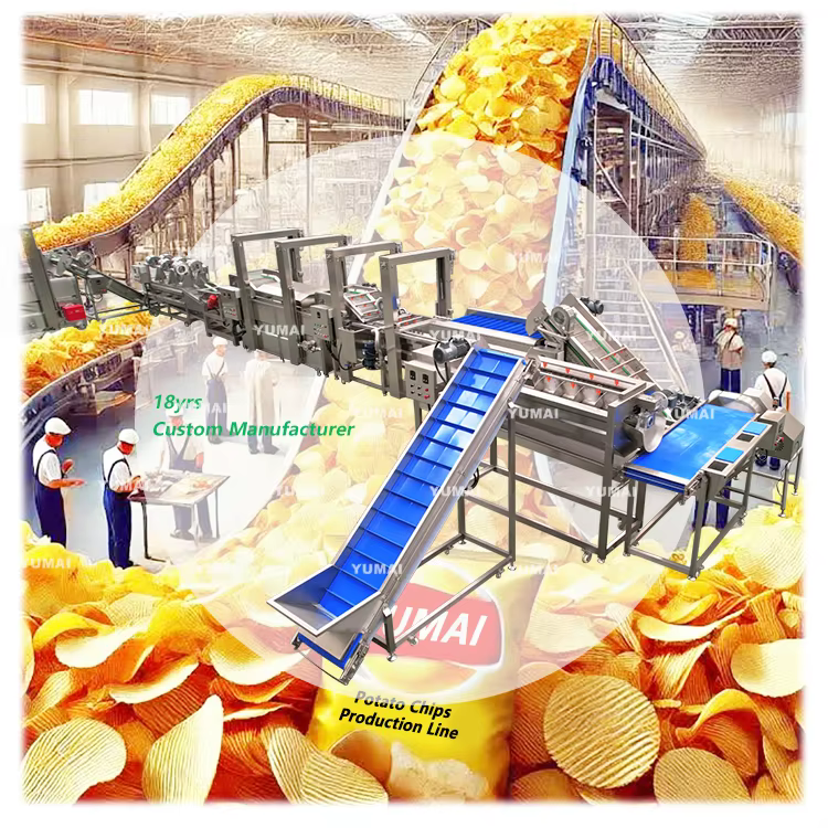 Turnkey Project Solution Industrial Fully Automatic Potato Chip Crisp Making Machine From a to Z