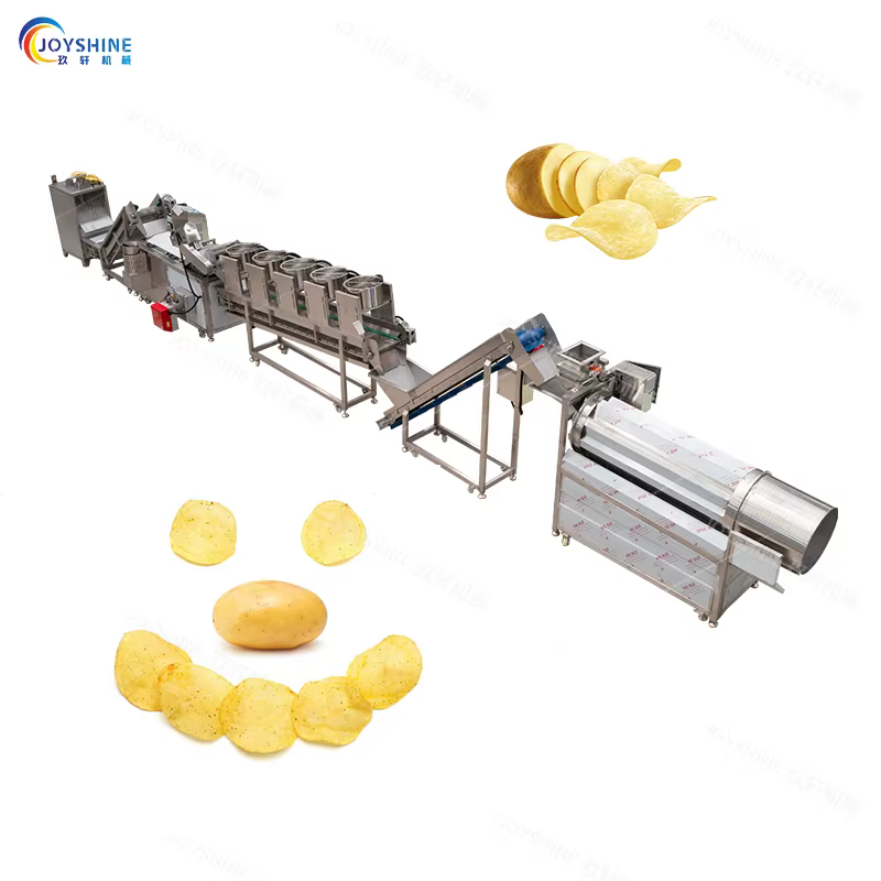 Joyshine 50kg/h Automatic Potato Chips Production Line Potato Chips Cutting Machine Rapid Production, Smart Control