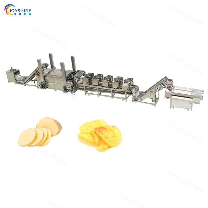 Joyshine 30Kg/h Electric Heating High Quality Semi-Automatic Potato Chips Line Seasoning Slicer Stable Performance Food