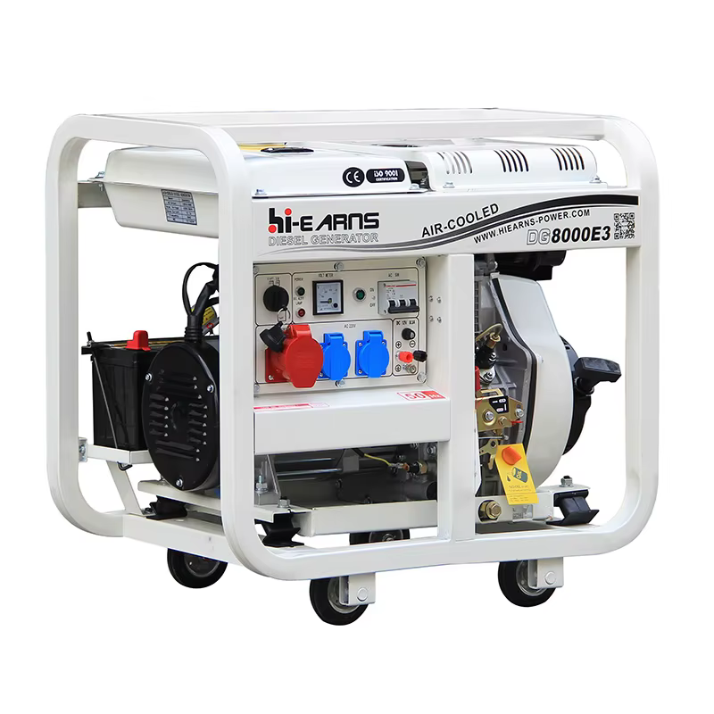 7.5KVA/6KW 50Hz 220/380V Open-Frame DG8000E3 Portable diesel Generators for Home Wth diesel Engine 192FB