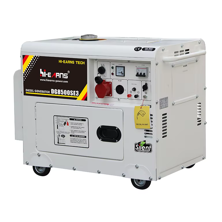 6.5KW 8KVA Three Phase Silent Air Cooled Diesel Generator with Digital Panel