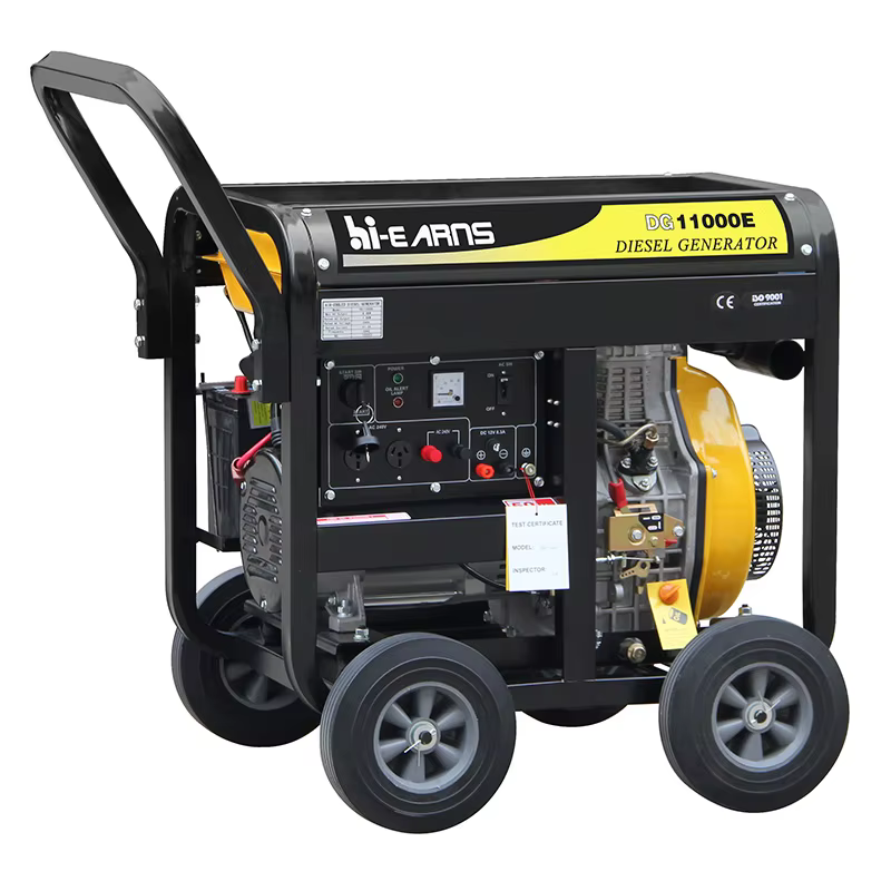 Hiearns 10kva 8kW 50Hz Frequency 240V Rated Voltage DG11000E Open Frame diesel Generator Engine Model HR198FA Power