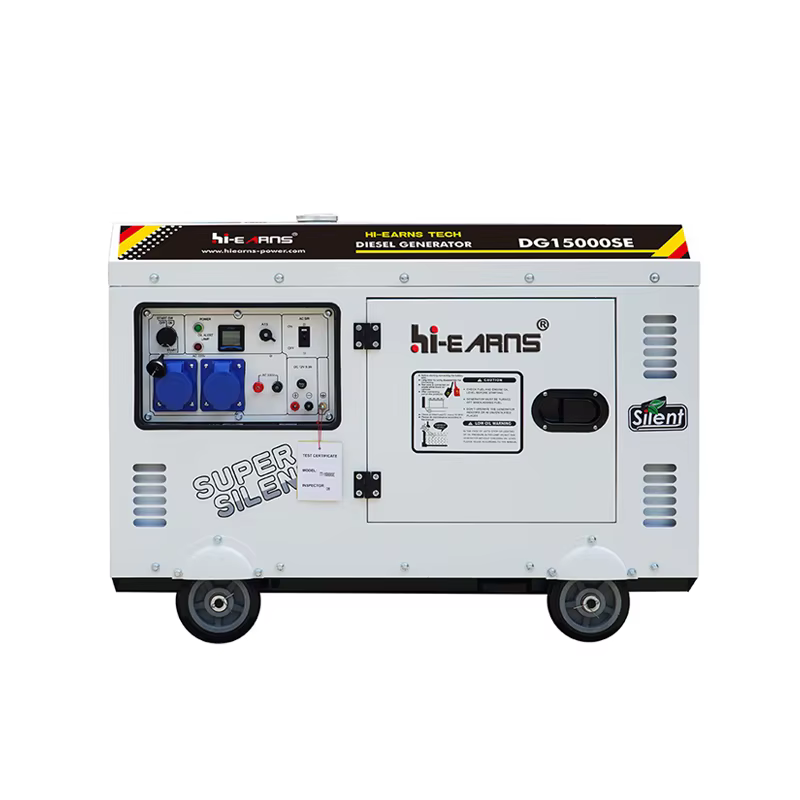 10KW Single-Phase Air-Cooled Diesel Generator DG15000SE Double-Cylinder Machine 50Hz Frequency AC Output