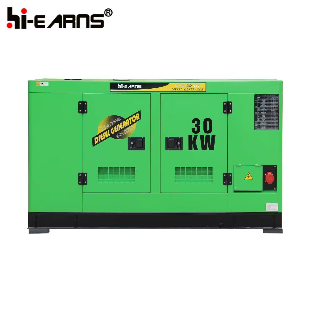 GF2-30KW Water-cooled diesel Generator Green Color Silent Type