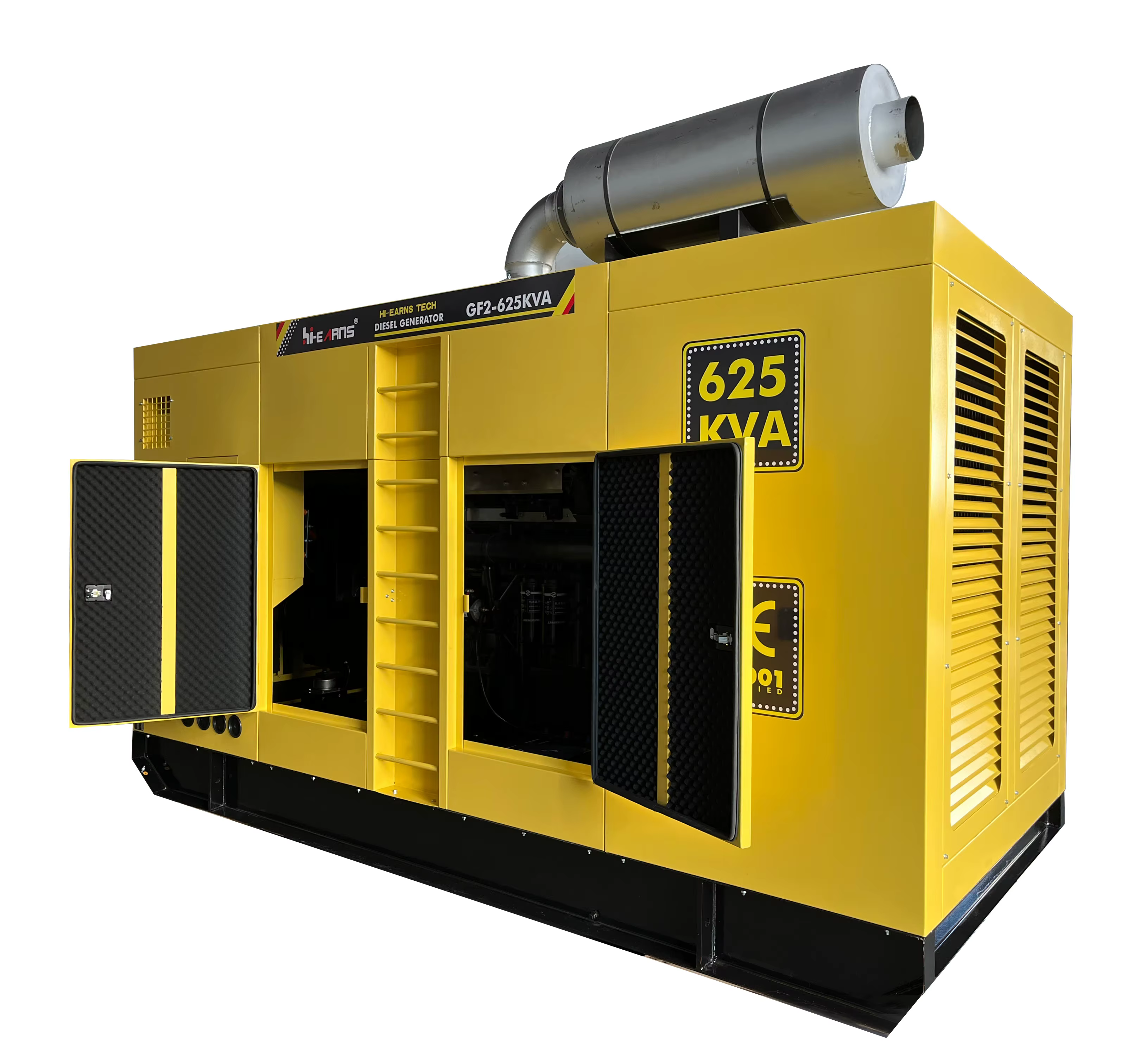 Hi Earns Water-cooled Silent Type Big Size 3 Phase diesel Generator 500KW 625KVA 125KW 30kva 60kva Waterproof