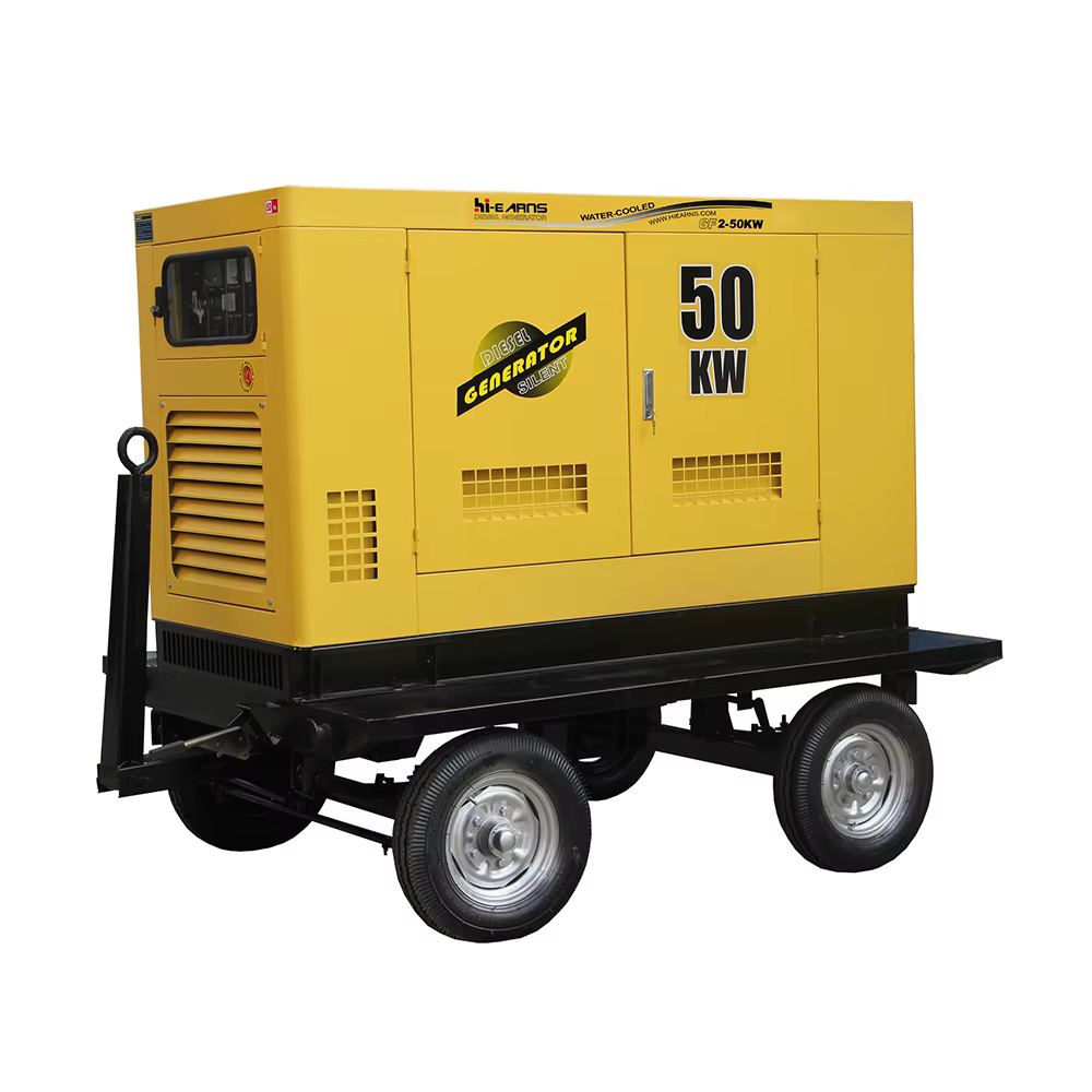 63KVA 50KW 30KW 40KW Trailer Type Silent Water Cooled Four Cylinder diesel Generator Price