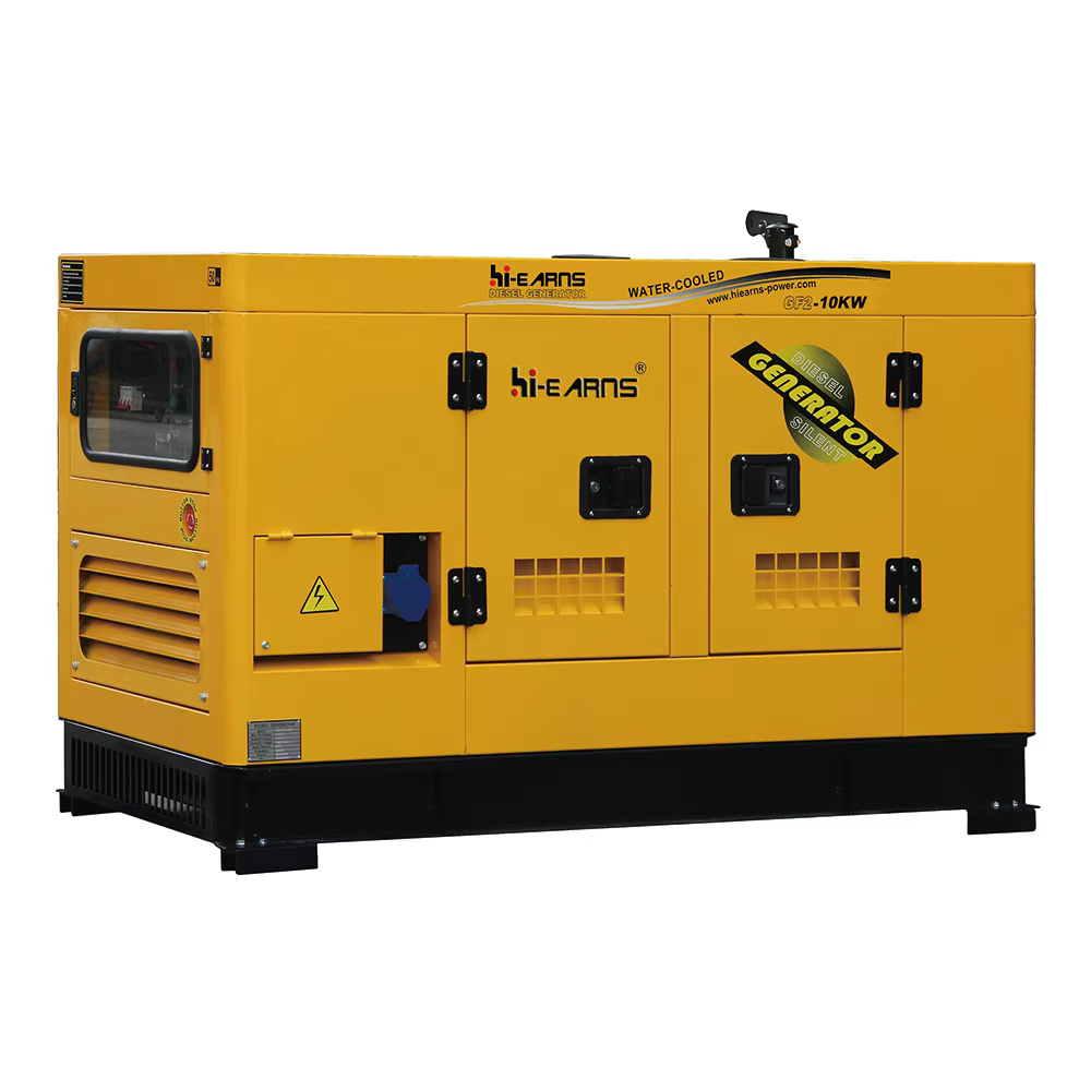 Hiearns 10KW 12KVA 50HZ 220V 230V Single Phase Water Cooled Four Cylinder Super Silent diesel Generator