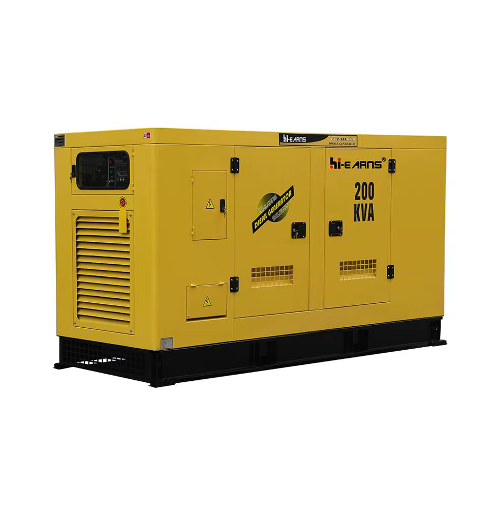 Hiearns 100KVA 200KVA 250KVA Silent Portable Water Cooled Diesel Generator with Digital Panel and ATS