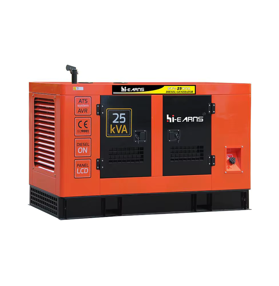 Hi-earns 20KW 25KVA Water Cooled Brushless Single Phase Diesel Generator