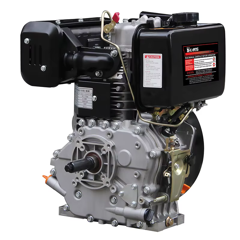 11HP Hiearns HR195F Keyway Shaft Easy-to-Operate Marine Hand Pull Plate Single Air-Cooled Motor Euro 5 Including Engine Bearing