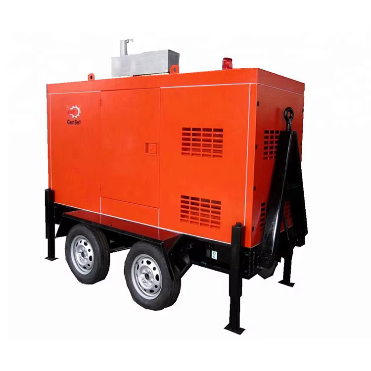 SHX 50kw Three Phase Rain Protection Water Cooled Soundproof Silent Trailer Type Movable Diesel Generator Set