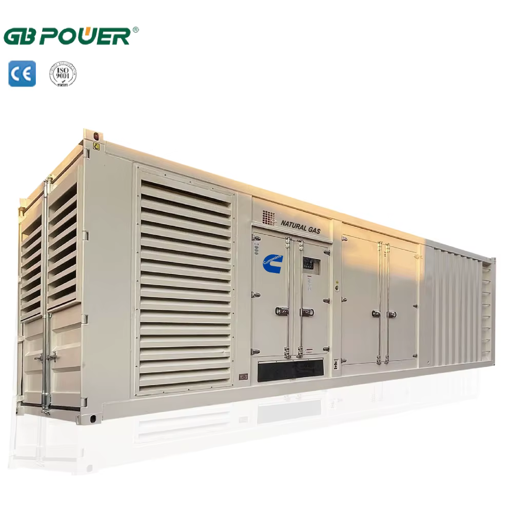 Prime Power 1mw 1250kva Auto Start Super Quiet Natural Gas Generator with Engine K50N-G10 and Alternator S6L1D-G42 3phases4wires