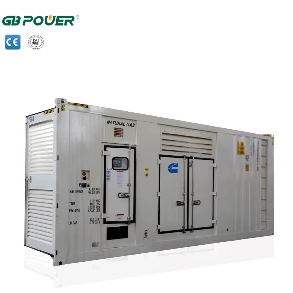 AC Three Phase 1100kva for Natural Gas Generator with Auto Start Remote Start Engine K50N-G10 and Alternator S6L1D-F42