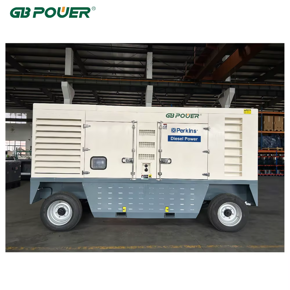 Super Silent 650 KVA Diesel Generator Set Two Wheel Trailer with for Engine 2806A-E18TAG2 ATS