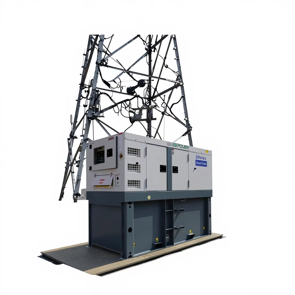 Telecommunications Base Station 50/60Hz 1500/1800RPM 13kVA Silent Type for Generator with 403A-15G1 Engine ATS Option