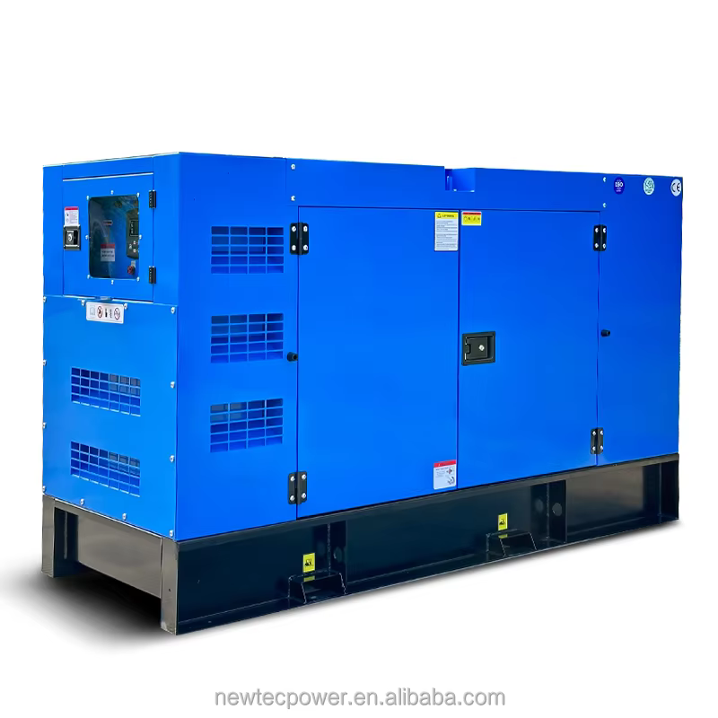 Auto Start 60kW 75kVA Water Cooling Silent diesel Generator 4 Cylinder 400V 208v 3phase  220v 1phase 50/60 hz ATS Fuel tank