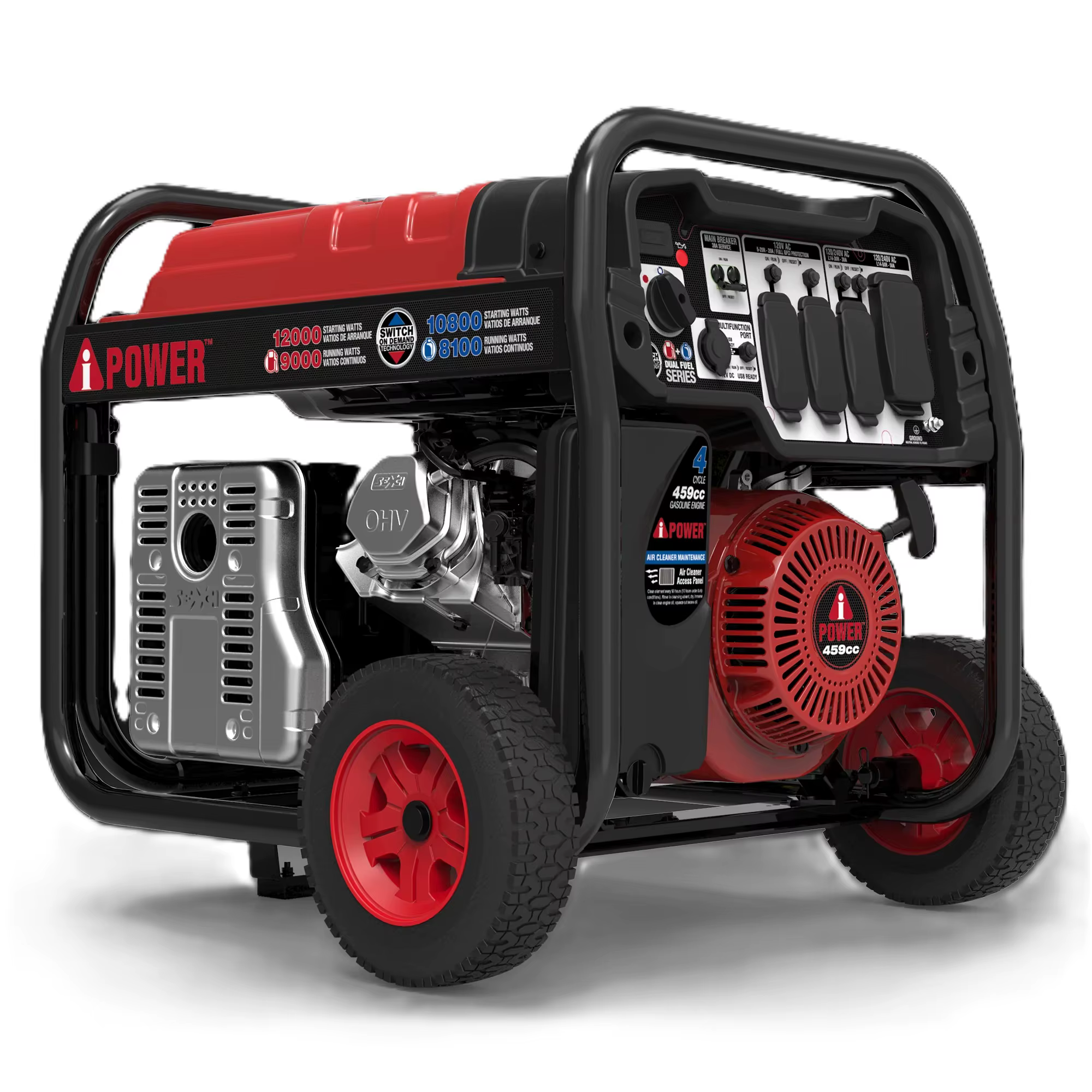 Senci 12000 Watt Dual Fuel Portable Generator Heavy Duty Frame Construction Gasoline Propane Generator for Home