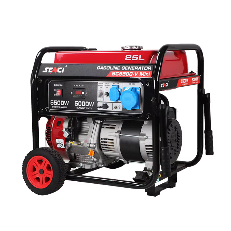 Senci Gas Generation Equipment 5KW Portable Gasoline Generator 220V 50hz with Remote Start
