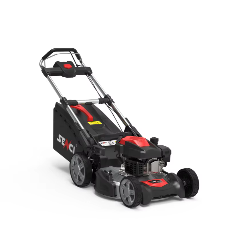 Senci 21 Inch 2.6KW Engine Telescopic Aluminum Alloy Handle Gasoline Lawn Mowers With 65L Grass Catcher