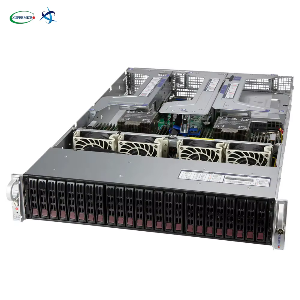 Supermicro Ultra SuperServer SYS 220U TNR 2U Rackmount Server with Dual 3rd Gen Intel Xeon Scalable Processors 24 Hot Swap Bays