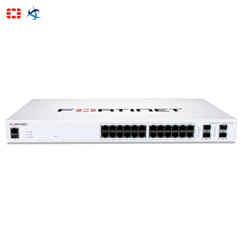New L2 Plus Managed FS124F PoE Switch 24 Port GE POE Plus 4 SFP Plus Fiber Uplinks Rack Mountable Network Appliance FS 124F FPOE