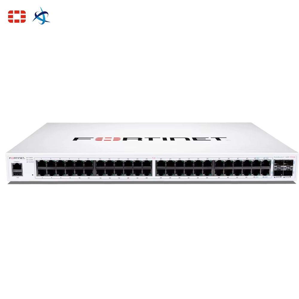 New FortiSwitch 148F FPOE 48 Port Gigabit Managed PoE Plus Switch 740W Power Over Ethernet L2 Plus Network Management