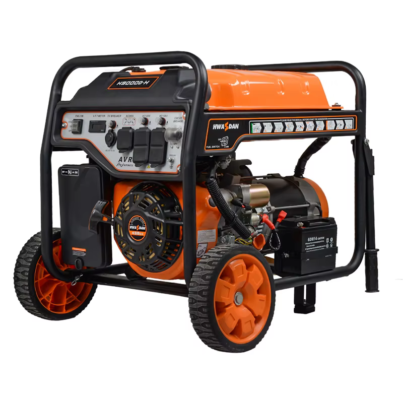 Hwasdan Factory Cheap Price Portable Gasoline Generator 7KW 7000w 4 Strokes Gasoline Generator