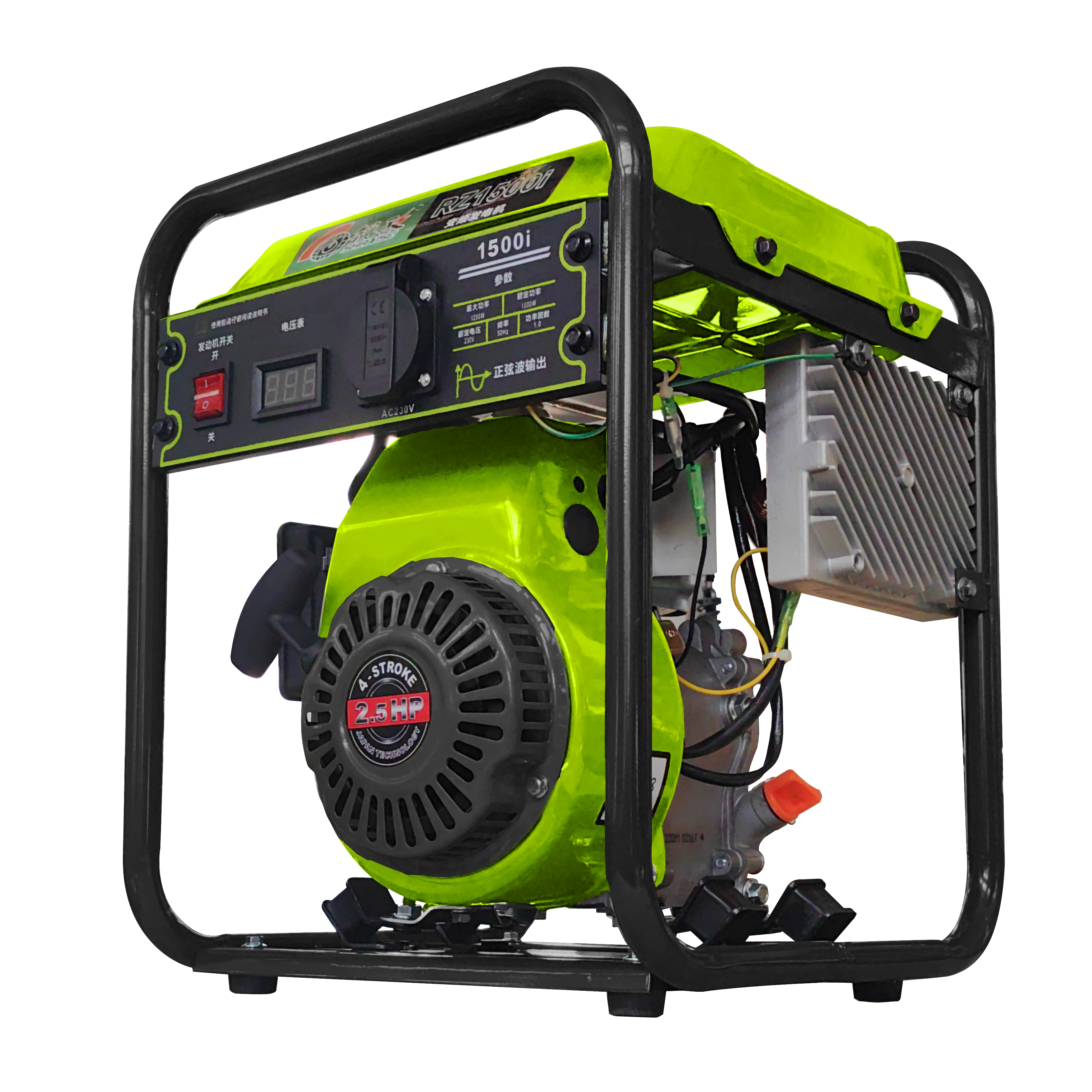 Air-Cooled Gasoline Electric Generator Single Phase Recoil Start 4-Stroke Portable Home Use